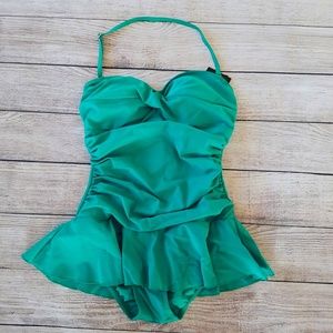 Shore Shapes One-Piece Skirted Bathing Suit Sz 10